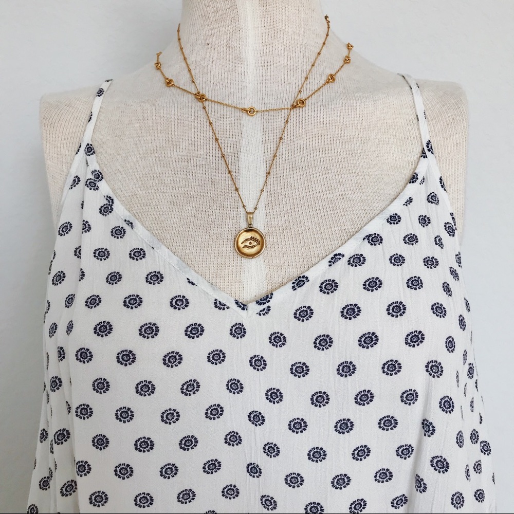 Splendid Island Stamp Print Tank